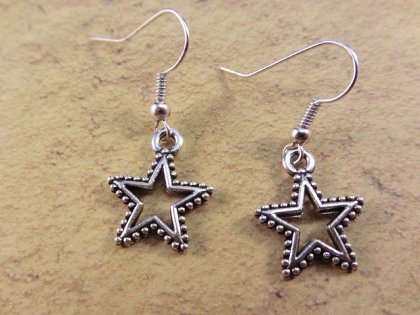 Stern Ohrringe Vintage Optik Star Himmel Nacht